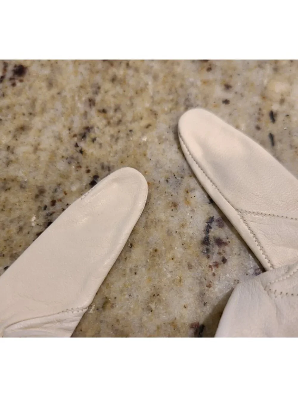 Vintage Size S Cream Formal Leather 8